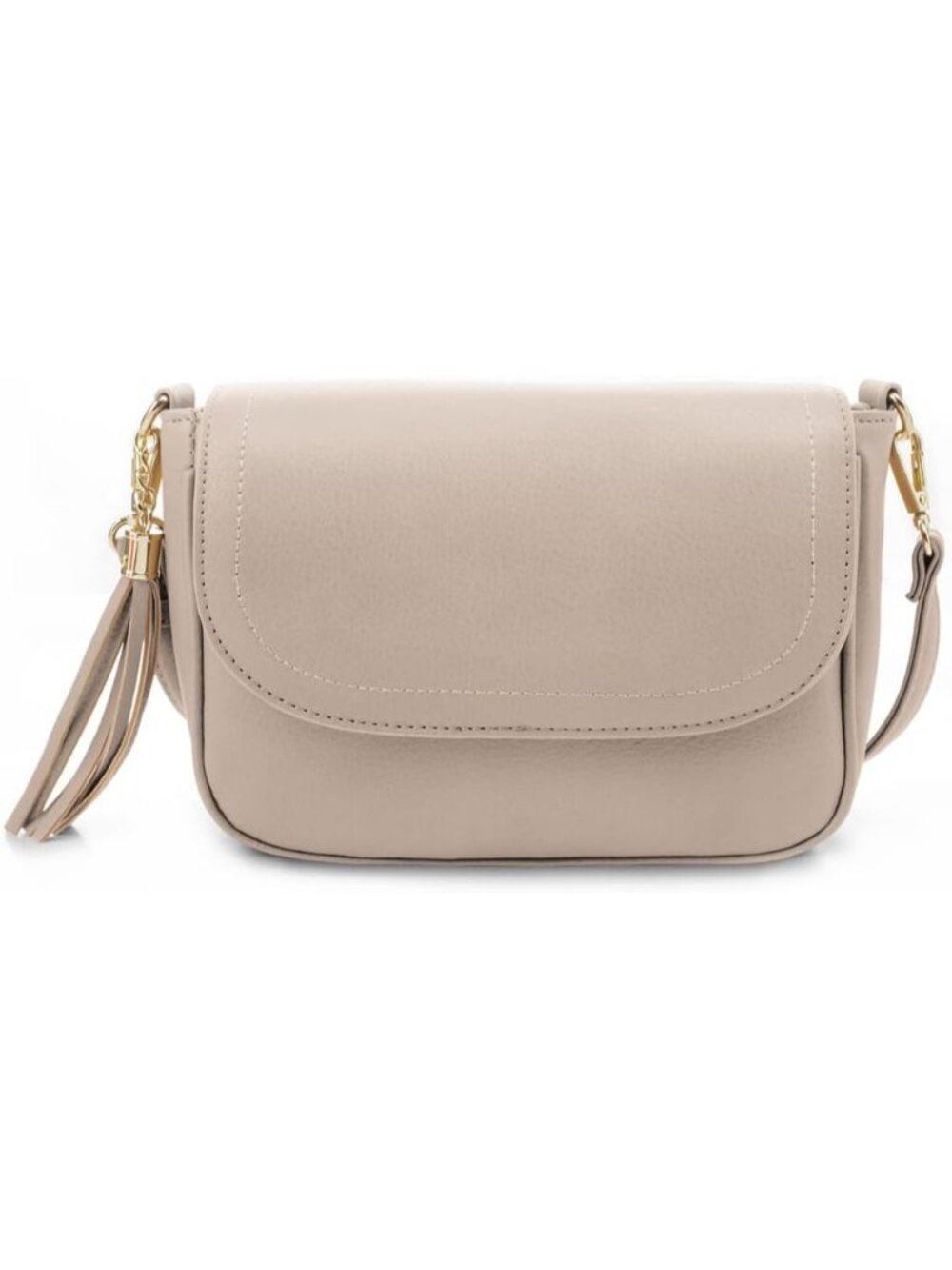 〽️Women's Stone Small Tassel Vegan Leather Trendy Flap Crossbody Shoulder Bag